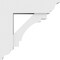 Ekena Millwork Standard Merced Architectural Grade PVC Bracket with Traditional Ends, 5"W x 16"D x 16"H BKTP05X16X16MRC01 - alternate 4